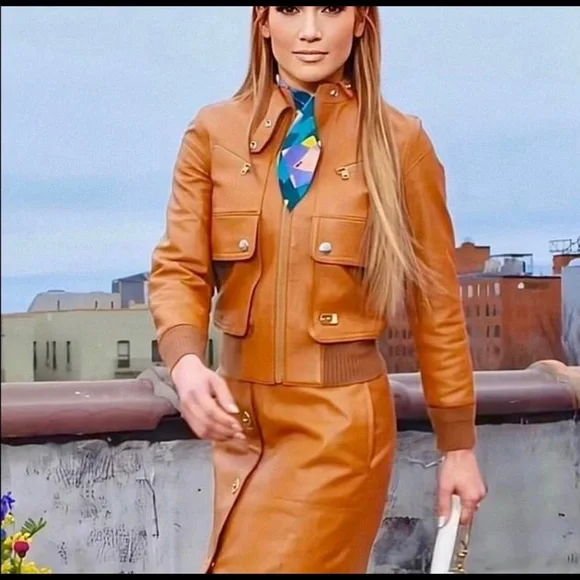 Coach Leather Skirt with Turnlocks